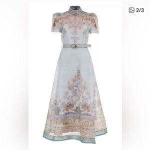 Zimmerman Eden Silk Midi Dress AU 1